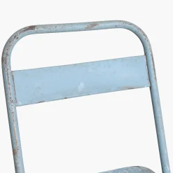 Vintage Klappstuhl Easy Balkonstuhl Esszimmerstuhl Hellblau Outdoor