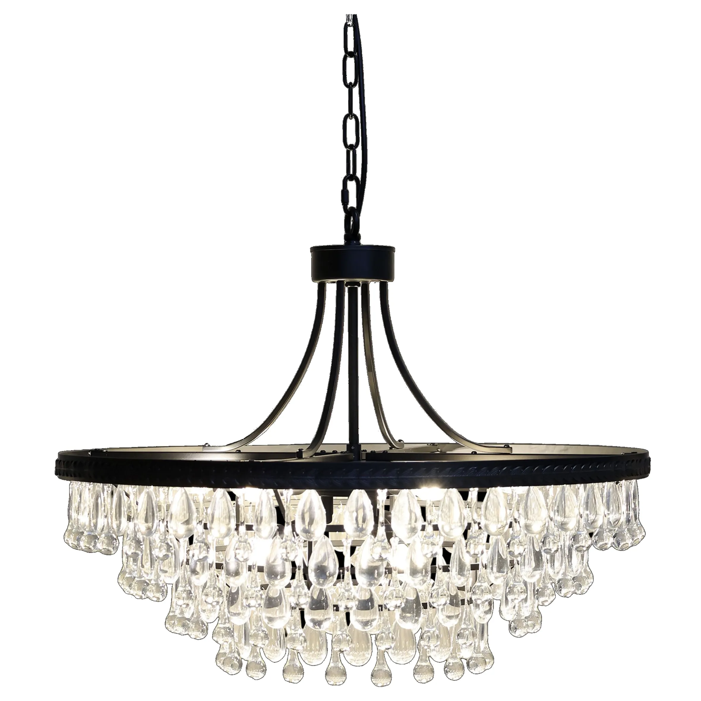 Vintage Kronleuchter Hängelampe Versailles Glasprismen Ø 70 cm