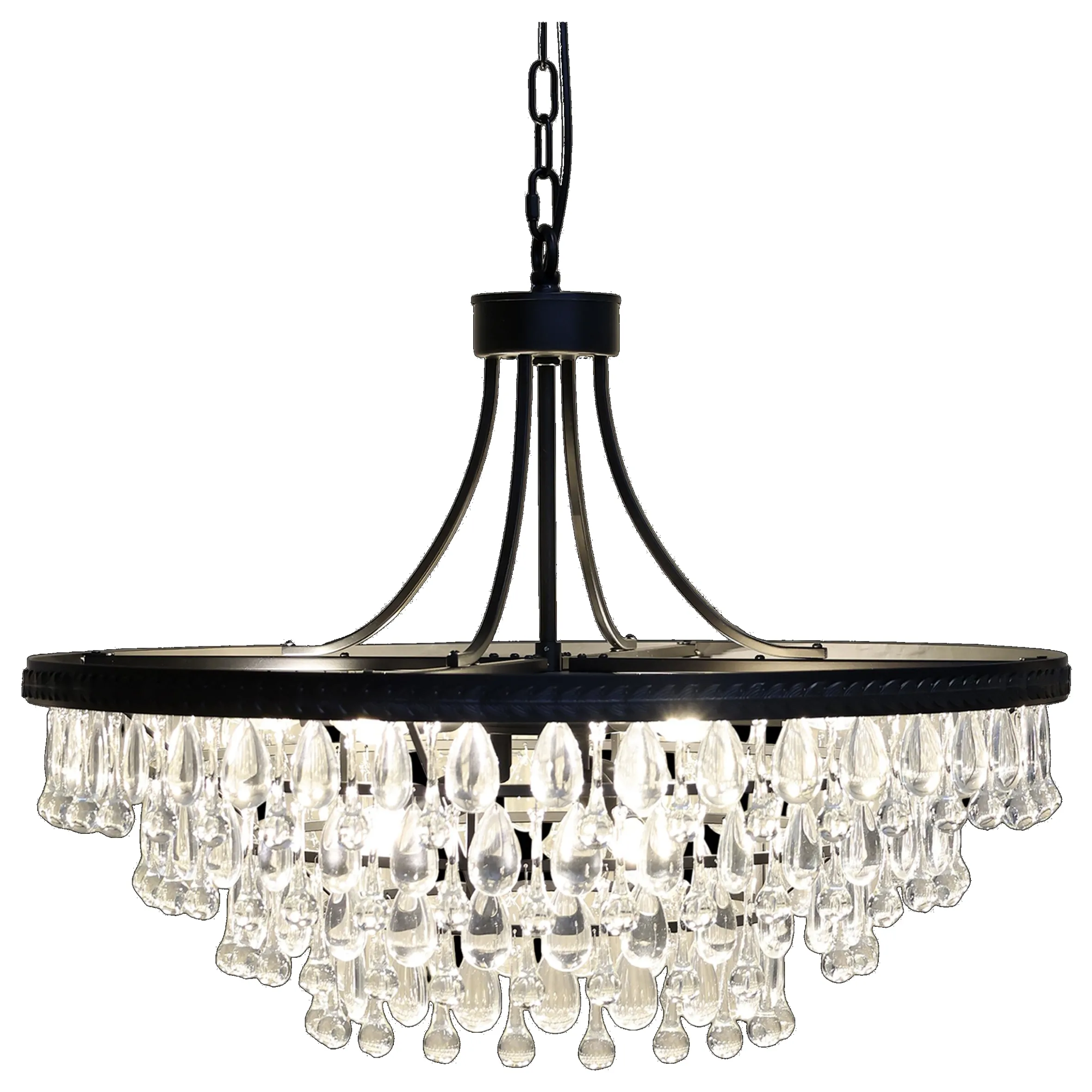 Vintage Kronleuchter Hängelampe Versailles Glasprismen Ø 90 cm