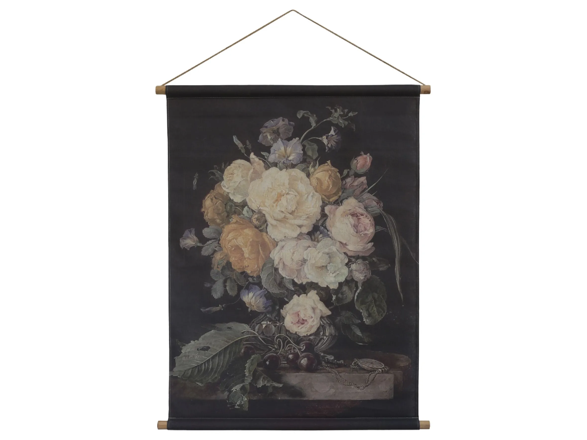 Vintage Leinwandbild Nelkenstrauß Französischer Blumendruck 100/80