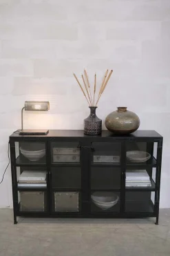 Vintage Metall Vase Antik Deko Vase Nieten