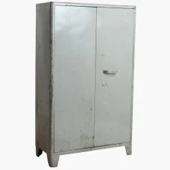 Vintage Metallschrank Büroschrank 44 Schubladen graugrün - Einzelstück