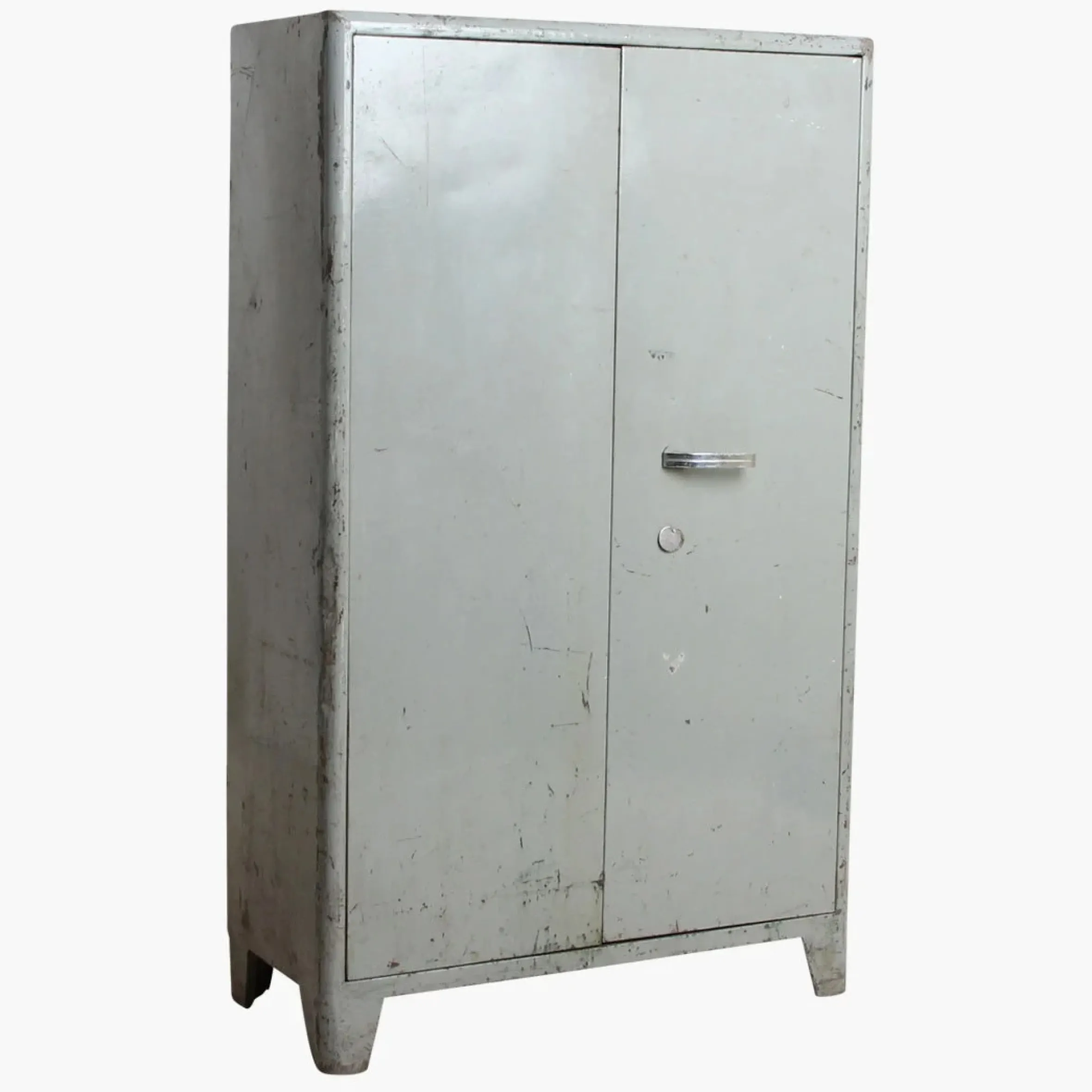 Vintage Metallschrank Büroschrank 44 Schubladen graugrün - Einzelstück