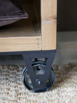 Vintage Regal Cédric Bücherregal auf Rädern 200x150 cm