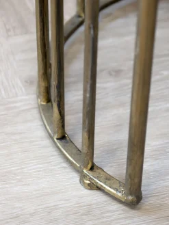 Vintage Regal Standregal Vincent Oval Antik Messing Finish