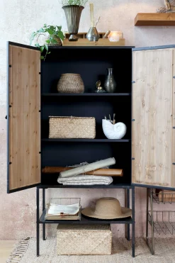 Vintage Schrank Hochkommode Beam Industrial Recyceltes Holz