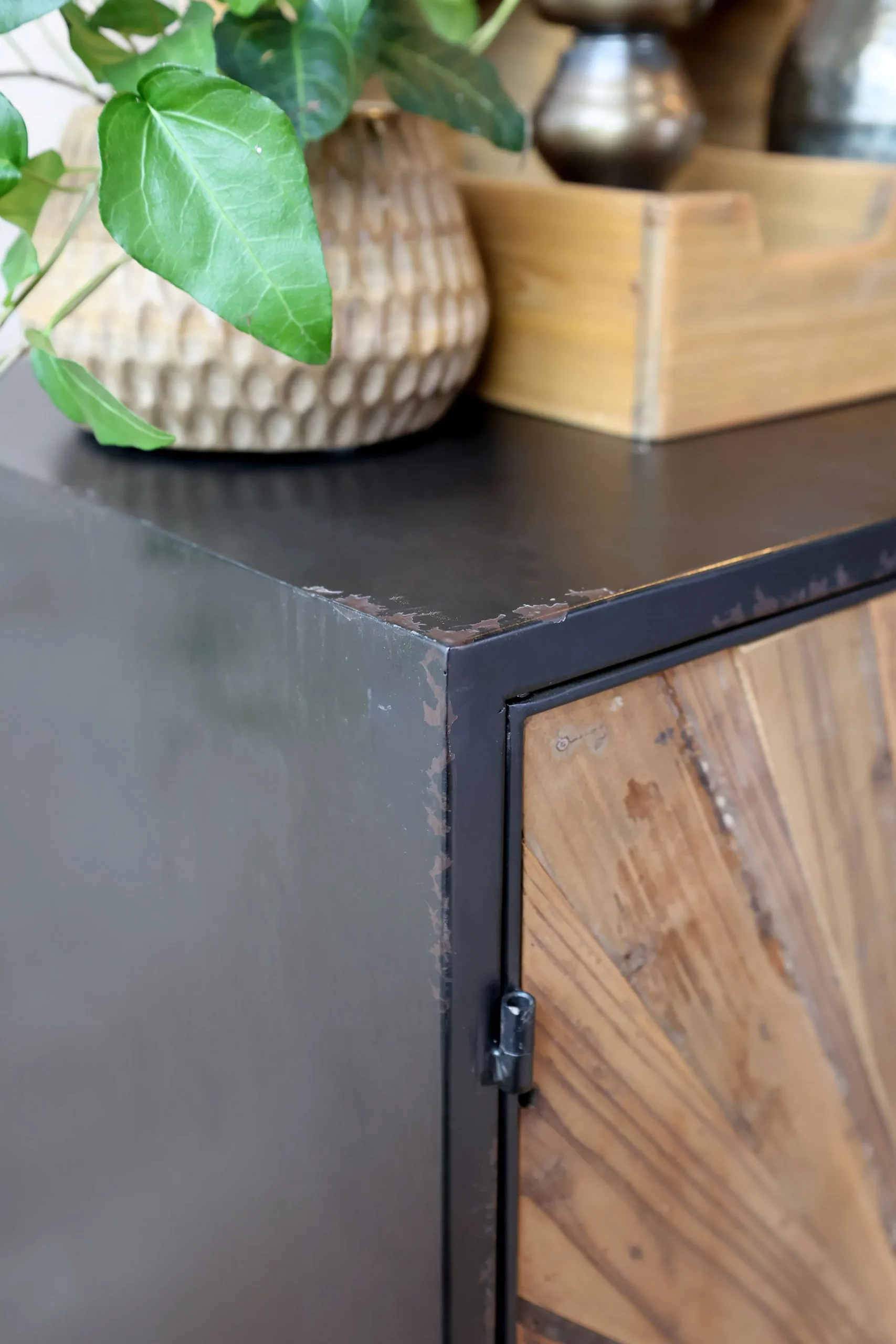 Vintage Schrank Hochkommode Beam Industrial Recyceltes Holz