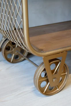 Vintage Servierwagen Konsoltisch Barwagen Élian Gold