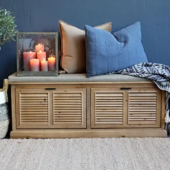 Vintage Sitzbank Lilly Garderobenbank Landhaus mit Stauraum