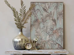 Vintage Wandbild Kranich Retro Druck 77 x 53 cm