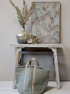 Vintage Wandbild Kranich Retro Druck 77 x 53 cm