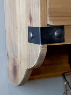 Vintage Wandregal Etienne 2 Schubladen, Fach und 3 Haken