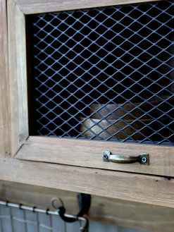 Vintage Wandregal Etienne 2 Schubladen, Fach und 3 Haken