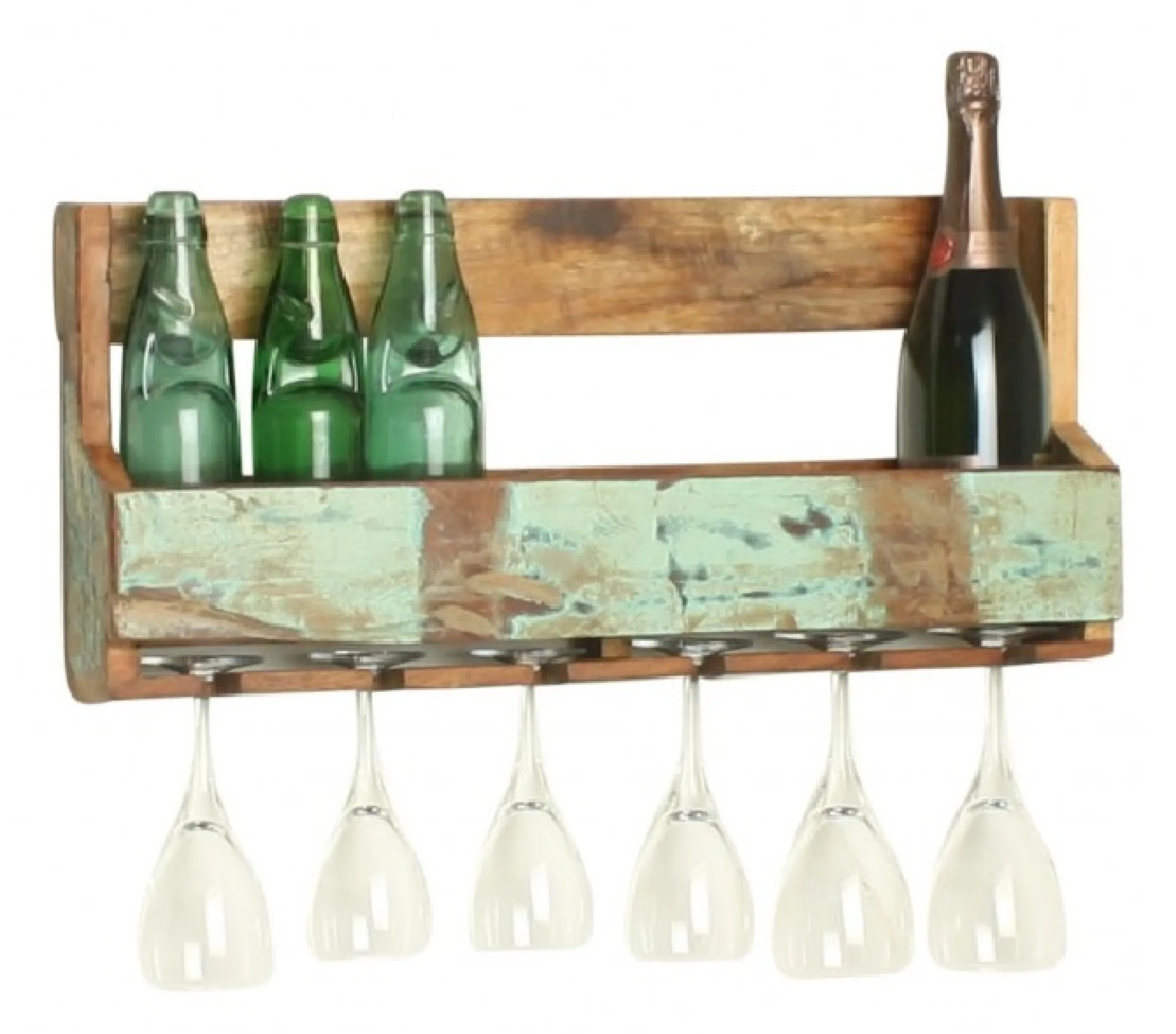 Vintage Wandregal Glashalter Küche Bad Bunt