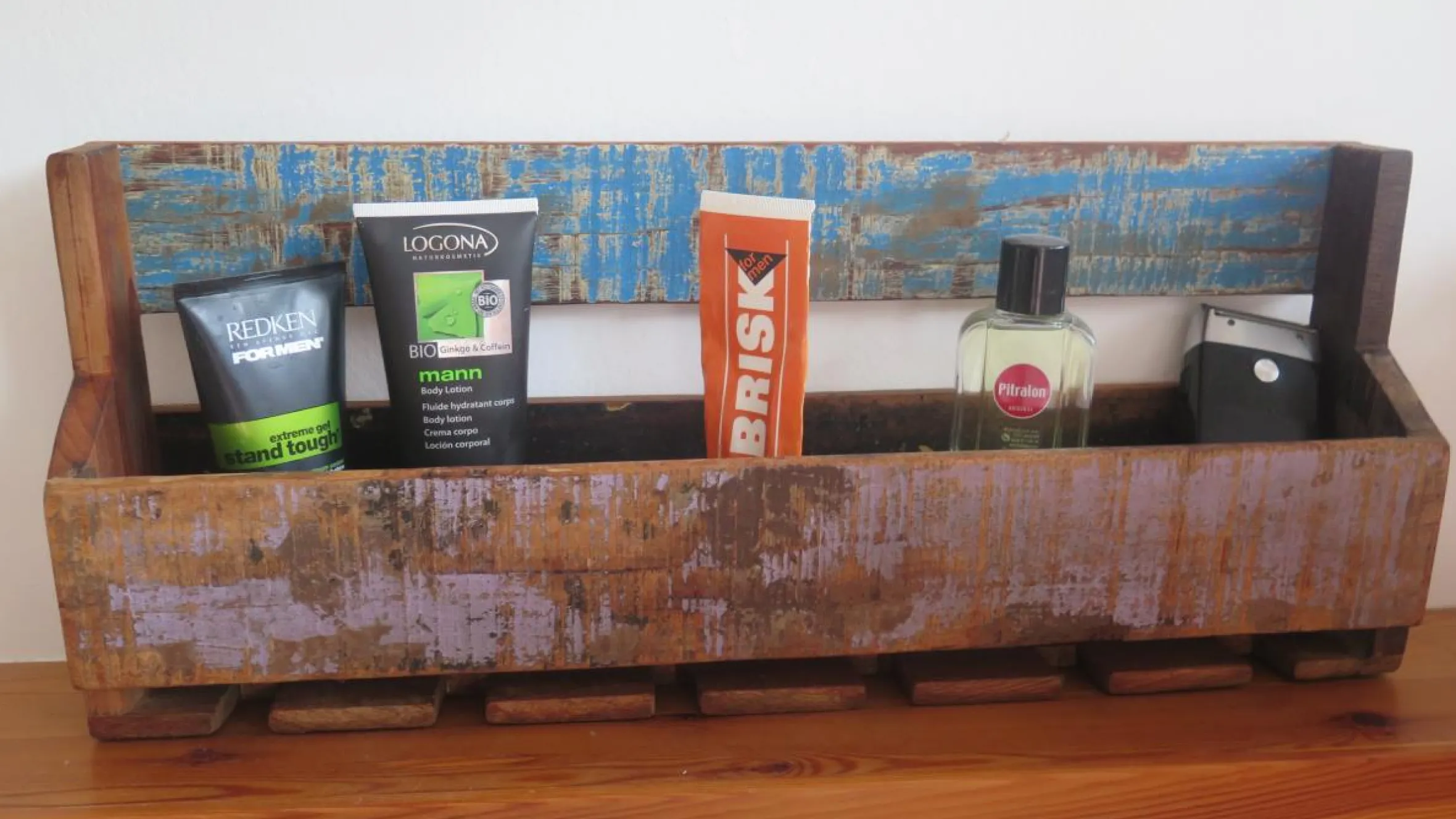 Vintage Wandregal Glashalter Küche Bad Bunt