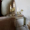 Vintage Wandtisch Nachtisch Antik-Gold Metall Schwenkbar Groß