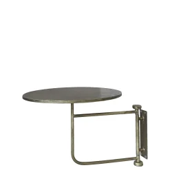 Vintage Wandtisch Nachtisch Antik-Gold Metall Schwenkbar Groß