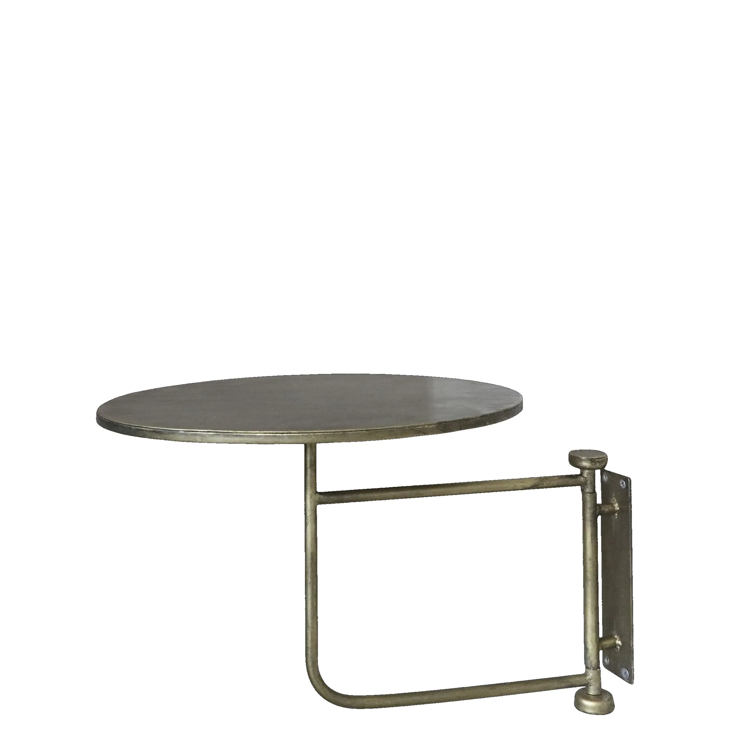 Vintage Wandtisch Nachtisch Antik-Gold Metall Schwenkbar Groß