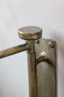 Vintage Wandtisch Nachtisch Antik-Gold Metall Schwenkbar Groß