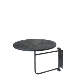 Vintage Wandtisch Nachttisch Schwarz Holz schwenkbar