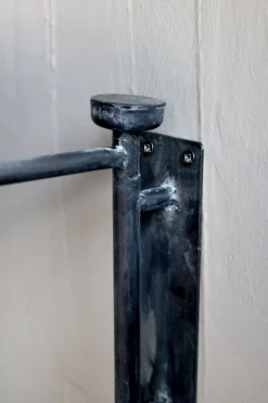 Vintage Wandtisch Nachttisch Schwarz Holz schwenkbar