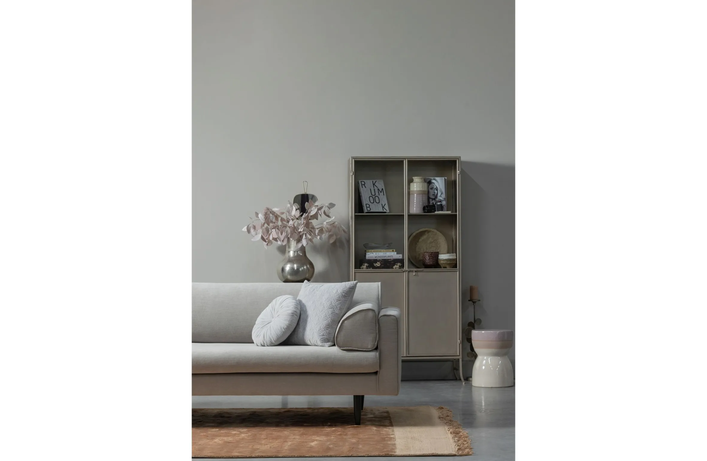 Vitrine Industrial Vintage Astoria Metall Glas Champagner