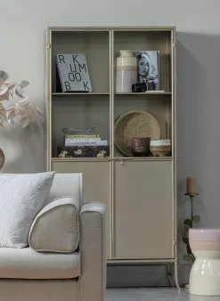 Vitrine Industrial Vintage Astoria Metall Glas Champagner