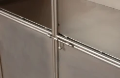 Vitrine Industrial Vintage Astoria Metall Glas Champagner