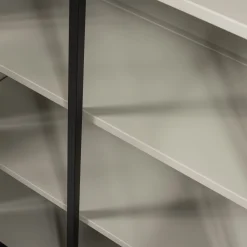 Vitrine Metallschrank Exhibit XL 3-türig Industrial Metall Glas Schwarz