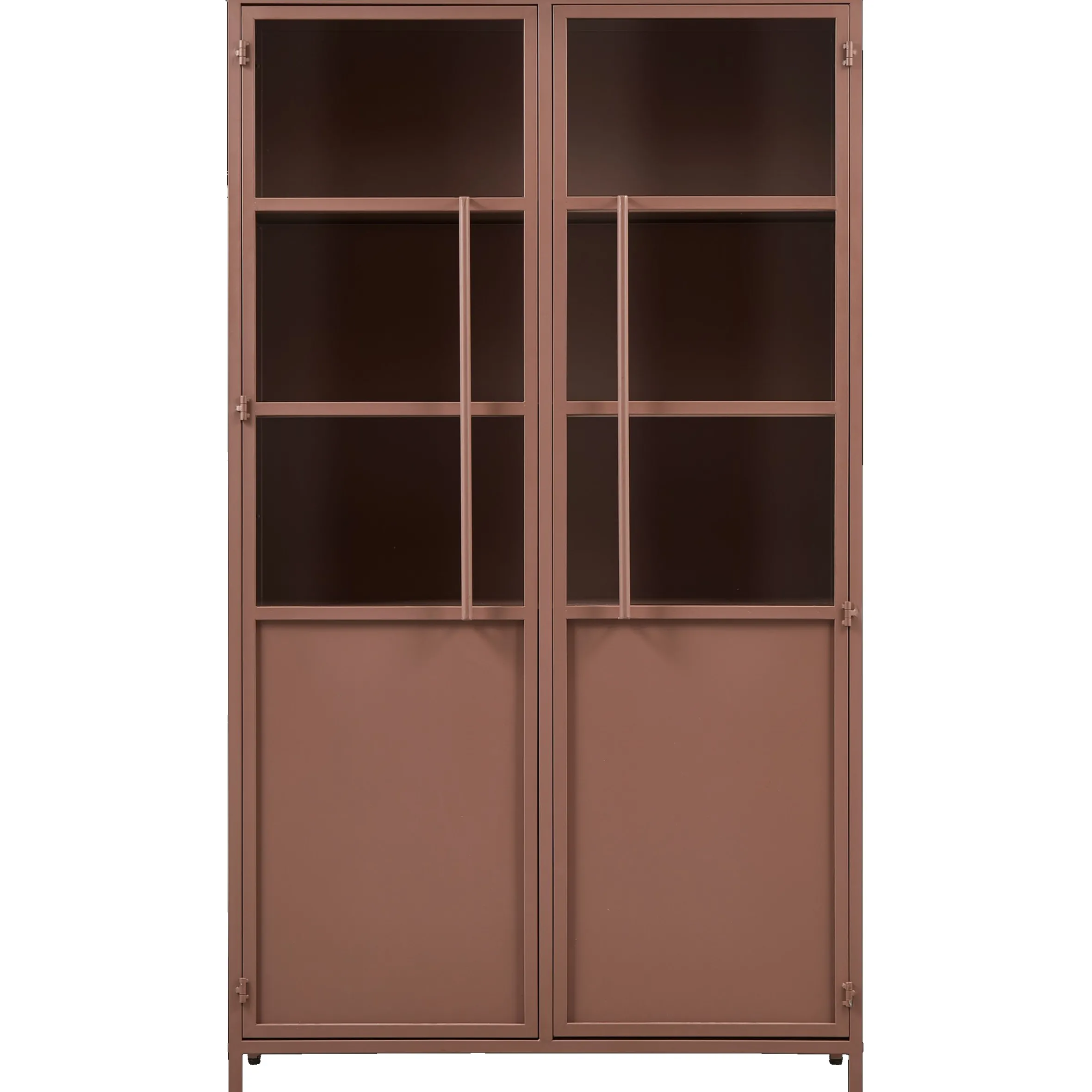 Vitrine Metallschrank Exhibit Industrial Metall / Glas Rotbraun 170