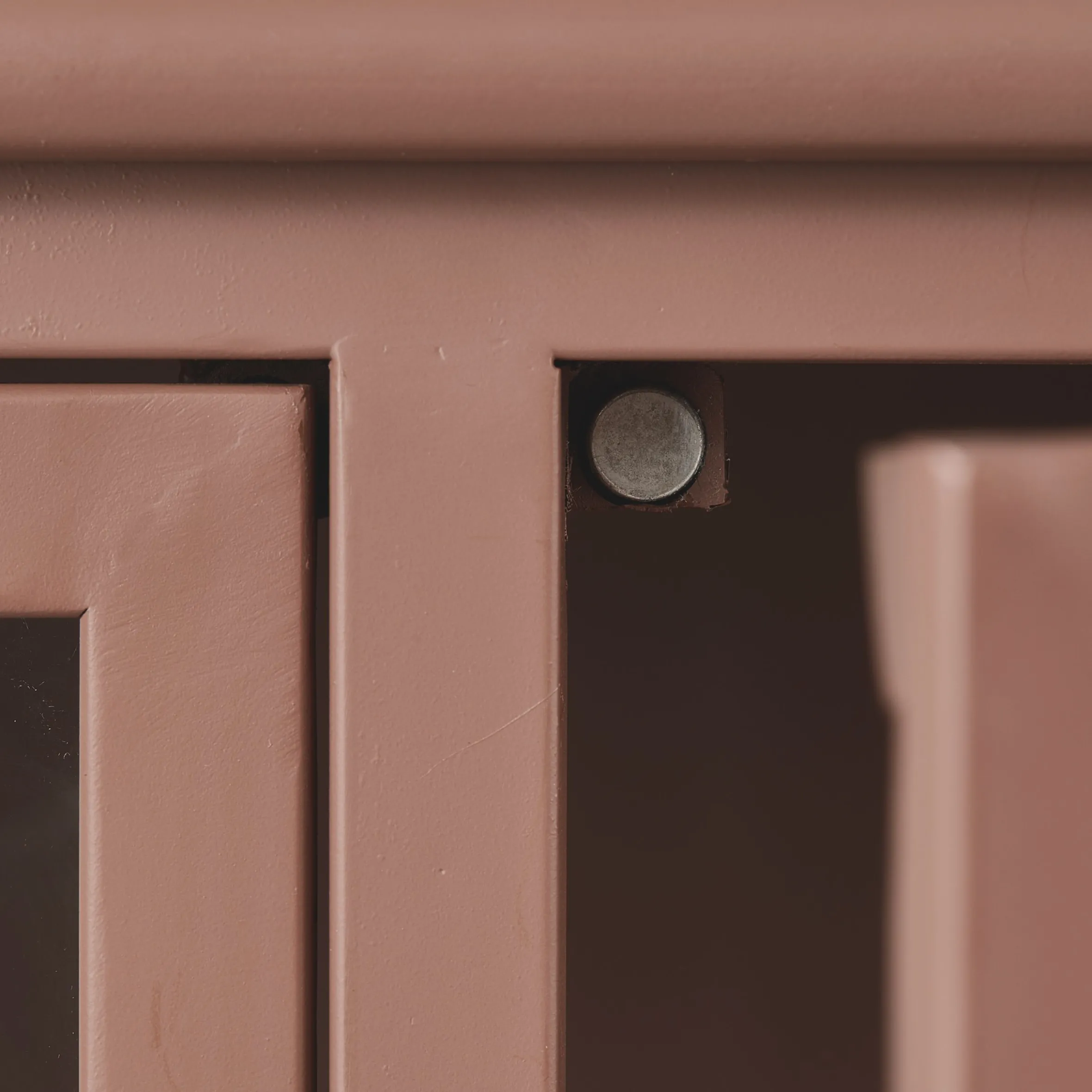 Vitrine Metallschrank Exhibit Industrial Metall / Glas Rotbraun 170