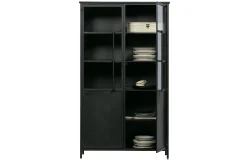 Vitrine Metallschrank Exhibit Industrial Schwarz Metall/Glas 170