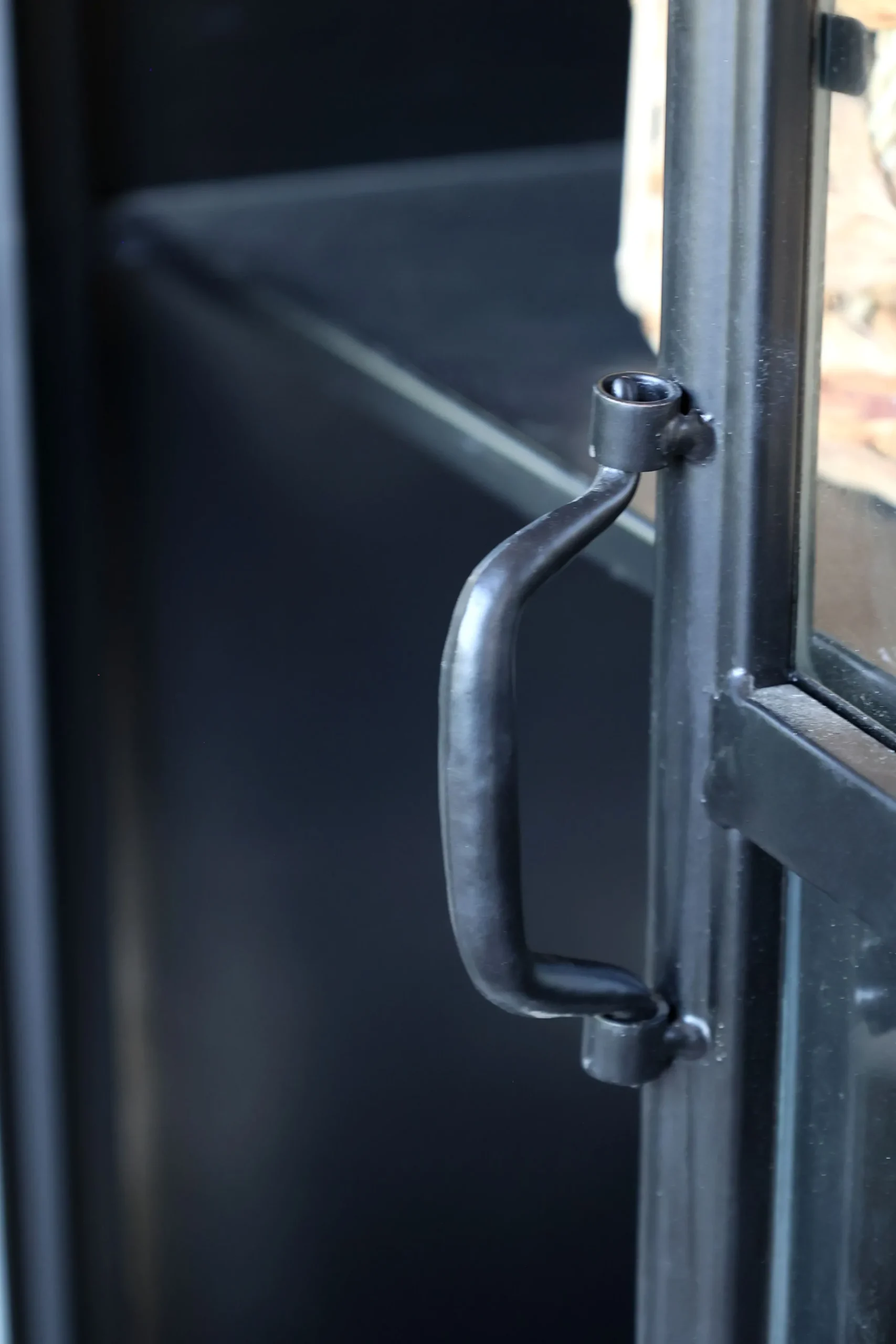 Vitrine Purist Vintage Industrial Metall/Glass Schwarz 180