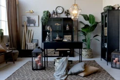 Vitrine Purist Vintage Industrial Metall/Glass Schwarz 180