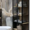 Vitrine Vence Industrial Ornament Metall Holz Glas