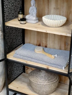 Vitrine Vence Industrial Ornament Metall Holz Glas