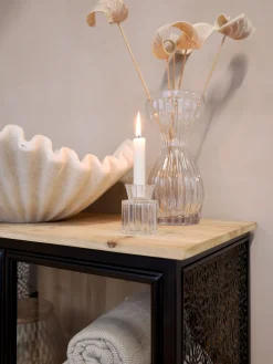 Vitrine Vence Industrial Ornament Metall Holz Glas