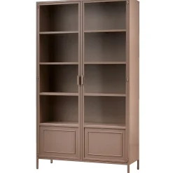 Vitrinenschrank Kabinett Ronja Vintage Metall Hellbraun