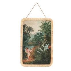 Wandbild Italienische Romantik Flora & Fauna Rattanrahmen Amor