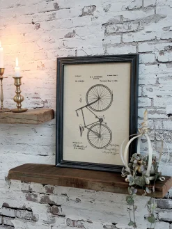 Wandbild Vintage Fahrrad Schwarzer Rahmen