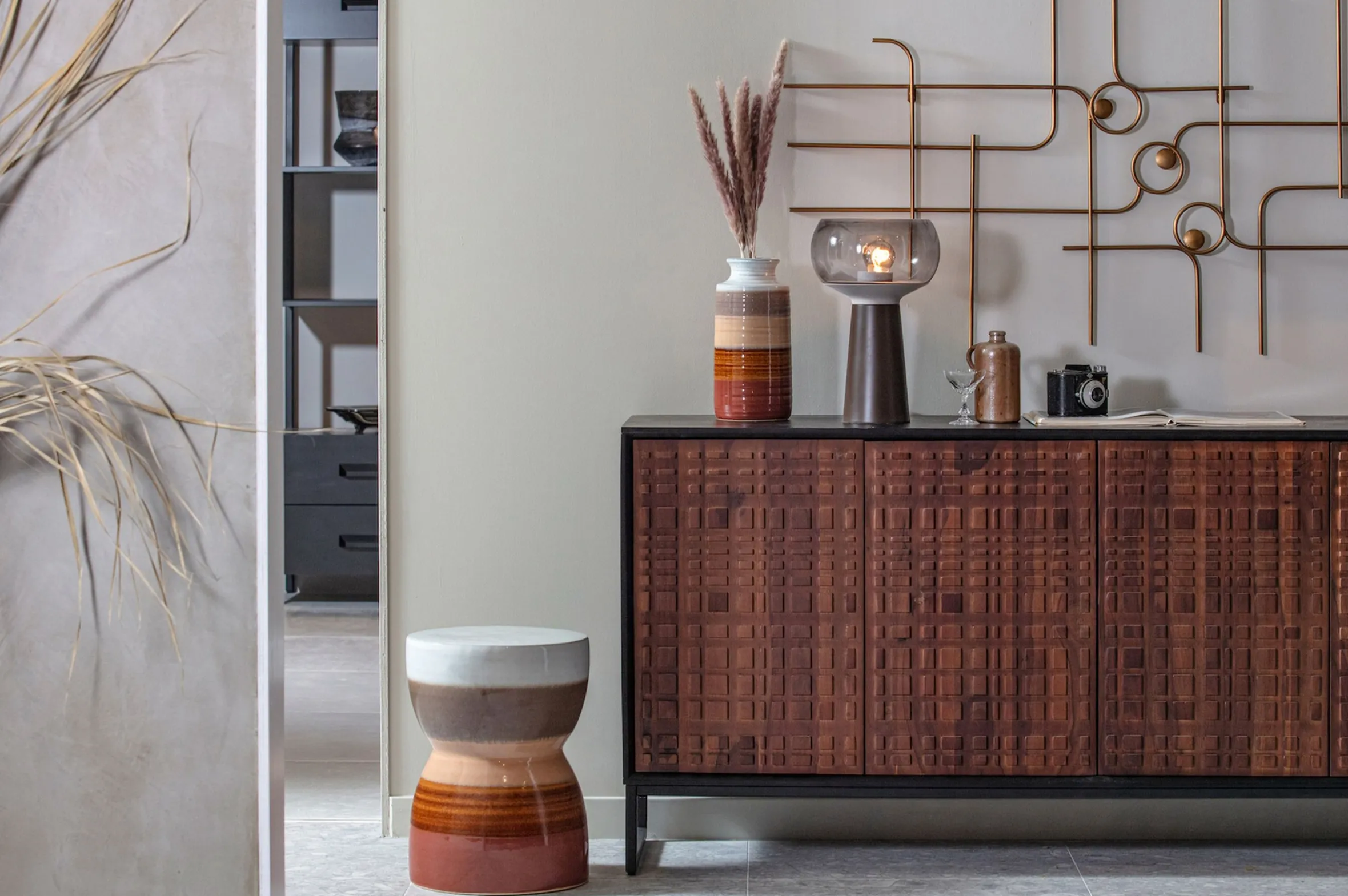 Wanddekoration Designobjekt Symphony Metall Gold 140/70