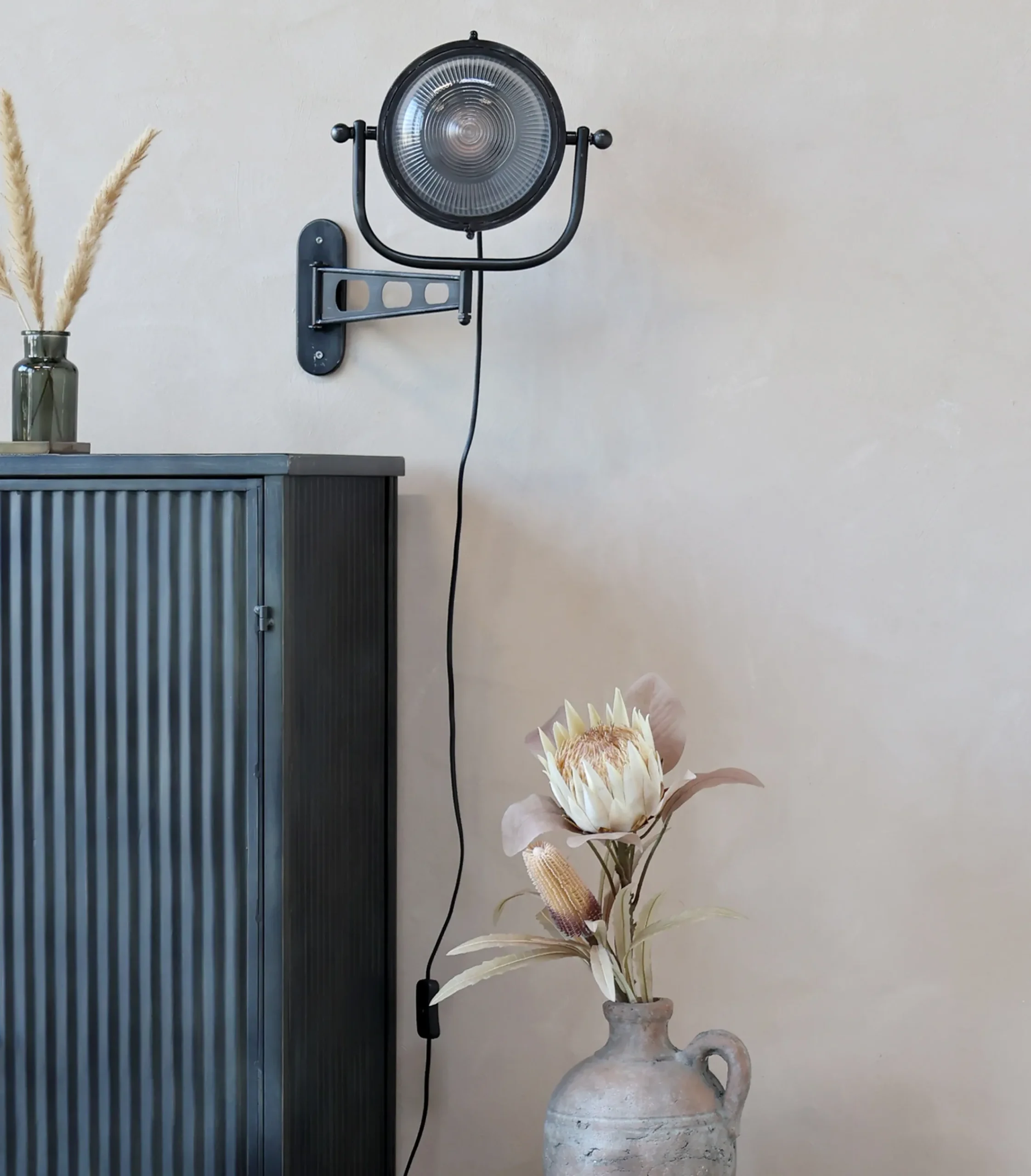 Wandlampe Industrial Factory Spotlight Metall Antik schwenkbar