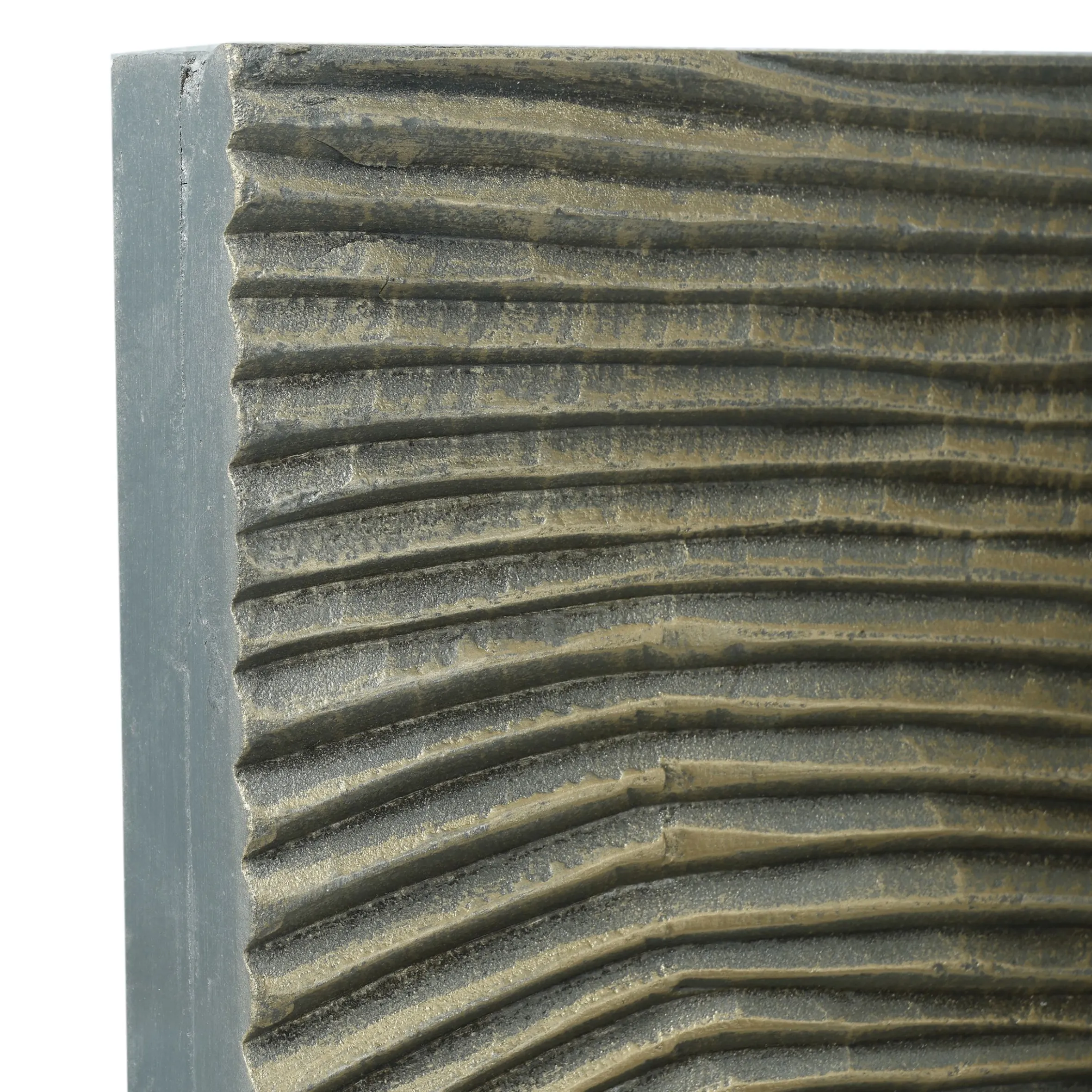 Wandpaneel Große Welle Darina Quadratisch Bronze Wandbild 120/120