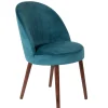 Zuiver Retro Esszimmerstuhl Barbara Samt Petrol