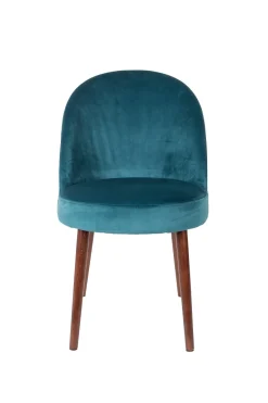 Zuiver Retro Esszimmerstuhl Barbara Samt Petrol