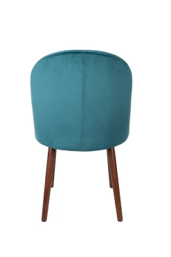Zuiver Retro Esszimmerstuhl Barbara Samt Petrol