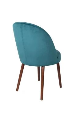 Zuiver Retro Esszimmerstuhl Barbara Samt Petrol