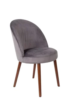 Zuiver Retro Esszimmerstuhl Barbara Samt Grau