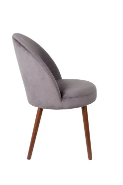 Zuiver Retro Esszimmerstuhl Barbara Samt Grau