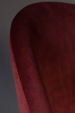 Zuiver Retro Esszimmerstuhl Barbara Samt Rot